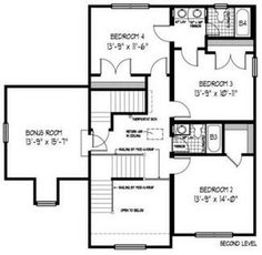 the floor plan for a two story house with an upstairs living room and kitchen area