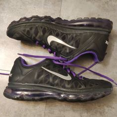 Reposhing This Item I Purchased From @Lanamccoy. Loved It, But Ready To Rotate For Something New. Questions? Leave A Comment Below! Shoes Nike Air, Purple Sneakers, Black And Purple, Shoes Nike, Purple Black, Purple And Black, Something New, Air Max, Nike Air Max