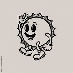 an image of a cartoon sun holding a thumb up and giving the thumbs up sign