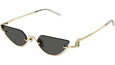 Gucci GG Logo sunglasses model GG1603S cat eye metal frame color code 001 shiny endura gold with gold temple and solid grey lens. Gold Polarized Cat Eye Sunglasses For Evening, Gold Cat Eye Sunglasses With Polarized Lenses For Evening, Luxury Gold Cat Eye Sunglasses For Evening, Modern Gold Cat Eye Sunglasses For Evening, Chic Gold Gucci Sunglasses, Logo Sunglasses, Shapes Images, Sunglasses Logo, Sunglasses Model