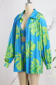 Long Sleeve Patchwork Sets For Spring, Casual Fall Vacation Sets, Blue Patchwork Long Sleeve Sets, Blue Patchwork Sets With Long Sleeves, Blue Long Sleeve Patchwork Sets, Casual Blue Patchwork Sets, Multicolor Long Sleeve Sets With Patchwork, Casual Printed Long Sleeve Sets, Casual Long Sleeve Printed Sets