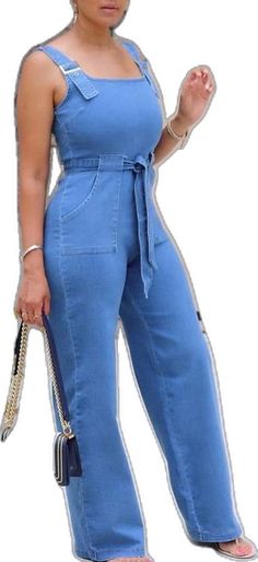 Denim Belt, Washed Denim, Jumpsuit Fashion, Denim Wash, Casual Wear, Overalls, Jumpsuit, Solid Color, Collage