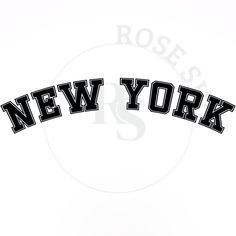 the new york yankees logo is shown in black and white