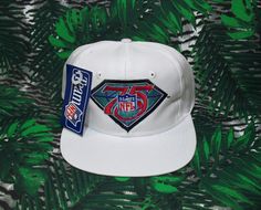 This is a vintage 90s deadstock NFL 75th Anniversary snapback cap...  This item in excellent, unworn condition (brand new, with original tags). Cap is adjustable (one size fits all) with snap back.  Please see photos for more details. Black Revolution, Kickin It Old School, Vintage Cap, 75th Anniversary, Vintage Football, Snap Back, Snap Backs, Snapback Cap, Trucker Cap