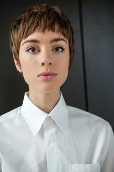 Short Hair Women 2023, Baby Bangs Pixie Cut, Pixie With Short Bangs, Spiky Haircut, Short Hairstyles Ideas, Low Taper Fade Haircut, Short Hairstyles Fine, Taper Fade Haircut