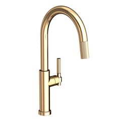 a gold faucet on a white background with clipping for the side view