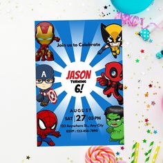 a birthday card with cartoon characters on it