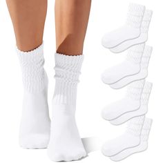 PRICES MAY VARY. Retro Socks Package-Package comes with multiple pairs retro crew socks, Each socks package come with basic 80s retro white socks provides comfort as well as a classical look.Machine wash, cold water wash, air / tumble dry, no ironing. Sporty socks are perfect for everyday wear or most outdoor sports activities. Ribbed Cushioned Crew Socks-Mid-Calf length.Keep it simple with crew socks.Cushioned socks are perfect for everyday wear.So comfortable! Perfect for running sneakers, the Crew Socks With Sneakers, White Socks Outfit, Socks Package, Retro Socks, Socks Packaging, Slouch Socks, Comfy Socks, Women Crew Socks, Socks For Women