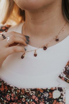 July Raindrops Necklace · Ruby Ruby is the stone to help balance emotions; it represents joy, passion, spontaneity, laughter and courage. The crystals in this necklace are really unique, because most of the rubies are geometric in shape and quite flat, which makes them fall so pretty against your neck. The Raindrop Design: The crystal raindrops fall around your neckline in the such a flattering & delicate way. This design is my favorite necklace I've ever done, and I am so excited to send you su Love Your Spouse, Necklace Ruby, The Stone, Raw Crystal, Rain Drops, Pure Copper, Jump Rings, Crystal Pendant, So Excited