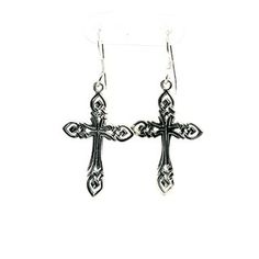 Step into a world of enchantment with our Celtic Knot Cross Earrings. These cross earrings carry the essence of eternity and interconnectedness. The delicate weaving patterns speak to the unbreakable bond between humanity, nature, and the divine. Embracing the allure of an era bygone, their lightweight design ensures comfortable wear, inviting you to flaunt them with ease and grace. Materials: .925 Sterling Silver Approximately 2.75 Inches long and .75 inches wide Hypoallergenic Cross Earrings, Elegant Hypoallergenic Cross-shaped Earrings, Elegant Hypoallergenic Cross Earrings, Nickel Free Adjustable Cross Earrings, Pierced Crucifix Jewelry Gift, Nickel-free Cross Earrings As Gift, Nickel-free Cross Earrings For Gift, Cross Earrings, Weaving Patterns