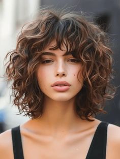 Curly Bob Haircut, Curly Shag Haircut, Hairstyle Ideas Easy, Haircut Designs