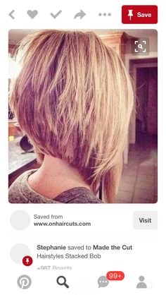 A Line Bob Stacked, Long In Front Short In Back Hair, Short Stacked Bob Hairstyles, Women's Haircuts, Bobbed Hair, Stacked Haircuts, Stacked Bob Hairstyles