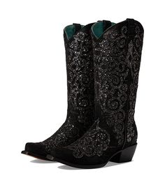 Corral Boots C3776 | Zappos.com Corral Cowgirl Boots, Dress And Cowboy Boots, Cowgirl Boots Wedding, Corral Boots Womens, Black Cowgirl Boots, Black Cowgirl, All Over Design, Corral Boots, Country Boots