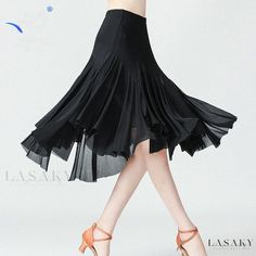 Lasaky - Mesh Long Skirt for Dance Practice and Performances with Elegant Wide Swing, Suitable for Social Dancing, Square Dancing, and Ballroom Dance with Rustling Half Skirt Dance Products, Trendy Casual Dress, Waltz Dance, Dance Skirts, Belly Dance Skirt, Mesh Maxi Skirt, Flamenco Dress, Tulle Maxi Skirt, Square Dancing