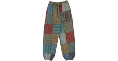 Hippie Harem Cotton Pants with Striped Patchwork in Clothing - A cool pair of colorful striped patchwork cotton harem style unisex pants. Features: Split-Skirts-Pants, Patchwork, Pocket, Yoga, Vacation, Beach, Striped, Bohemian. Casual Patchwork Harem Pants, Casual Striped Cotton Harem Pants, Casual Multicolor Cotton Harem Pants, Casual Multicolor Baggy Harem Pants, Bohemian Striped Cotton Pants, Casual Multicolor Harem Pants, Hippie Trousers, Plus Size Hippie, Patchwork Pants