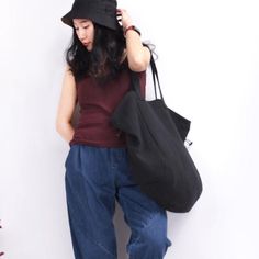 Unique design women large bag women canvas backpack canvas shoulder bag.