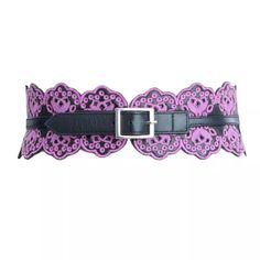 Tanya Taylor Embroidered Belt Pink - Great Accent Piece Genuine Leather Embroidered Belt, Tanya Taylor, New Wardrobe, Accent Pieces, Belts, Genuine Leather, Black Pink, Women Accessories, Wardrobe