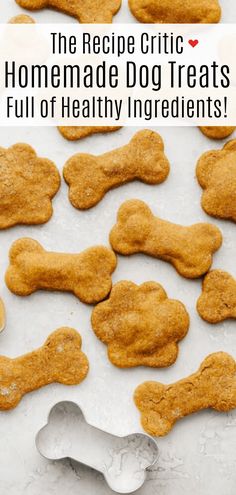 the recipe for homemade dog treats is full of healthy ingredients