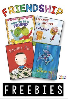 four children's books with the words freebies on them