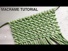 a green crochet pattern with the words macrame tutorial on it