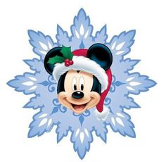 a mickey mouse with a santa hat on