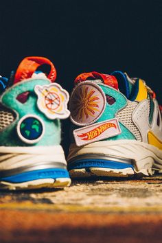 A Closer Look at the Sean Wotherspoon x Hot Wheels x adidas Originals Superturf Adventure 90s Culture, New Sneaker Releases, Sean Wotherspoon, Wheel Logo, Mattel Hot Wheels, Sneaker Art, Queer Fashion, New Sneakers, Blue Accents