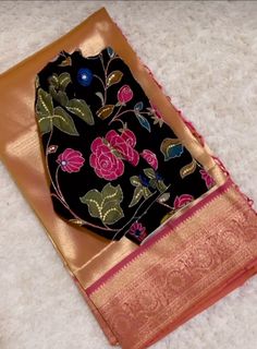 Sarees Combination, Saree Combination, Shilpa Reddy, Fashionable Saree, Saree Painting, Wedding Blouse Designs, Kalamkari Saree, Fancy Blouse