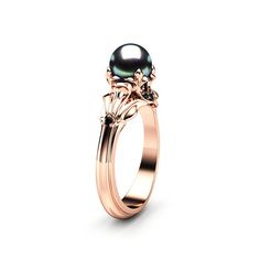 Black Pearl Engagement Ring Rose Gold Ring Leaf Engagement Ring Gold Pearl Ring Now on Sale for Only: $1280.00 Don't Miss This amazing deal! #LeafEngagementRing #CamelliaJewelry #PearlEngagement #WhitePearl #Pearl #GoldEngagementRing #PearlRing #UniqueRing #GoldPearlRing #EngagementRing #WhiteGoldRing #LeafRing #PearlWedding Black Pearl Engagement Ring, Engagement Ring Gold, Unique Engagement Ring Settings, Ring Rosegold, Pearl Engagement Ring, Leaf Engagement Ring, Gold Pearl Ring, Engagement Ring Rose Gold, Bespoke Engagement Ring