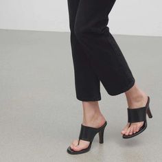 Spot Lights, Heel Mules, Black Heel, Black Vegan, Leather Style, Chunky Heel, Mules Shoes, Black Heels, Chunky Heels