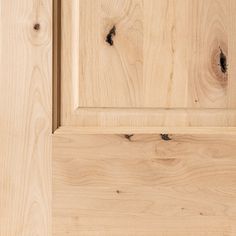 a close up of a wooden door with nails on it