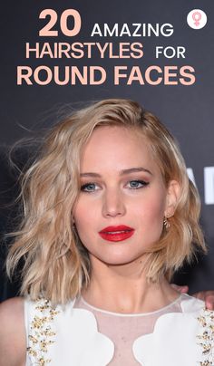 20 Amazing Hairstyles For Round Faces: There’s no point picking a style designed to be super sleek and smooth every day. Even if the cut suits your face, managing the styling day to day will leave you fighting your hair. Find styles that suit your face, but also your natural texture.” #hairstyles #hairstyleideas #roundface #faceshapes Hairstyles That Suit Round Faces, Sleek Hairstyles For Round Face, Hair Cuts For Circle Face Shape, Hair Styles For Full Face Women, Hairdo For Round Face, Circle Face Hairstyles, Hairstyles For Round Face Shape, Texture Hairstyles