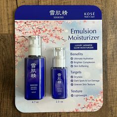 Kose Sekkisei Emulsion Moisturizer Luxury Japanese Glow 2 Pack Set New Nib Questions? Leave A Comment Below! Phloretin Cf, Peach And Lily, Serum Face, Skin Medica, Skin Therapy, Skin Care Serum, Skin Care Women, Face Oil, Face Serum