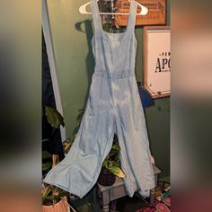 New With Tags. Ladies Size Small. See Photos For Measurements. Two Tone Light Blue Color Variation. See Photos For Details. Thanks For Looking Utility Romper, Silk Romper, Belted Romper, Nike Tennis Dress, White Jumpsuit, Sleeveless Rompers, Printed Jumpsuit, Tennis Dress, Printed Rompers