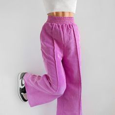 Urban Outfitters Corduroy Pink/Purple Pants - Size Small - Never Worn - Great Condition - Fits True To Size Description: Pull-On Pant From Urban Outfitters Made From A Soft Corduroy With An Elastic Waistband. Cut In A Relaxed, Wide Leg Fit. Purple Relaxed Fit High Waist Bottoms, Purple High Waist Relaxed Fit Bottoms, Purple Relaxed Fit Bottoms, Urban Outfitters Pink Casual Bottoms, Casual Pink Bottoms From Urban Outfitters, Casual Pink Bottoms By Urban Outfitters, Purple Relaxed Fit Wide Leg Pants, Purple Relaxed Fit Full Length Bottoms, Purple Full Length Relaxed Fit Bottoms