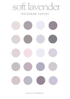 the soft lavender instagram cover is shown in grey and white, with different colors