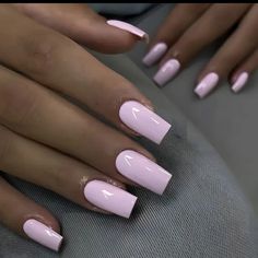 Glossy Pink Press On Nails 24 Count Comes With Jelly Glue And Nail File New Kiss Glue On Nails, Pink Press On Nails, Soft Pink Nails, Barbie Nails, Baby Pink Nails, Vibrant Nails, Vacation Nails, Square Acrylic Nails