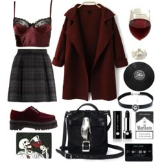 🍷 by karolinwonderland on Polyvore featuring Thom Dolan, Dr. Martens, Zana Bayne, Child Of Wild and Marc Jacobs Vampirecore Fashion, Zana Bayne, Dressing Design, Swaggy Outfits, Goth Outfits, Alternative Outfits, Edgy Outfits, Mode Inspiration, Lookbook Outfits