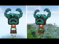 two pictures of the same object in minecraft