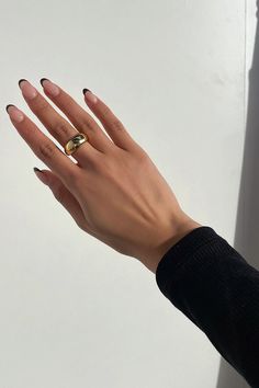 This minimalistic designed ring is the perfect addition to your collection. Featuring a thick band with a sleek finish. Style her for an elegant evening out, paired with gold hoops and a silky white dress. Silky White Dress, Formal Nails, So Fetch, Bracelet Kit, Cool Summer Outfits, Bracelet Kits, Mani Pedi, Gold Hoops, Pinterest Board