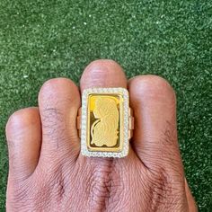 ad eBay - Find many great new & used options and get the best deals for 10K Yellow Gold Pamp Suisse Coin Diamond Ring 1.16 ct Lady Fortuna 20.02 grams at the best online prices at eBay! Free shipping for many products! Gia Certified Rectangular Gold Diamond Ring, Gia Certified Rectangular Yellow Gold Diamond Ring, 14k Yellow Gold Good Luck Necklace, 5 Dollar Gold Coin Ring, Good Luck Yellow Gold Pendant Charms, Gold Coin-shaped Signet Ring For Gift, Yellow Gold Zodiac Sign Pendant Jewelry, Free Sign, Yellow Gold Rings