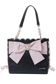 Bowknot Pearl Sweet Shoulder Bag Indulge in a sweet and playful style with our Bowknot Pearl Sweet Shoulder Bag. Adorned with charming bowknot and pearl details, this bag is the perfect accessory to complete your Lolita look. Carry your essentials with effortless cuteness and charm. Size (IN) Thick Width Height One Size 3.15 11.02 9.84 Size (CM) Thick Width Height One Size 8 28 25 Style Types, Pearl Details, Fantasy Closet, Winter Vibes, Platform Mary Janes, Pretty Bags, Platform Slippers, Sweet Lolita, Magic Wand