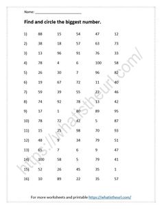 the printable worksheet for rounding numbers