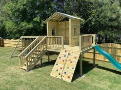 Playground treehouse clubhouse ideas backyard kids Build Your Own Playset, Diy Playset Outdoor Plans, Platform Playground, Diy Playset Outdoor, Family Backyard Design, Diy Play Set, Custom Playground, Playset Makeover, Kids Garden Play Area