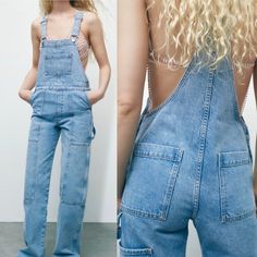 Gorgeous Denim Worker Overalls From Zara, Straight Neck Overalls With Adjustable Wide Straps. Patch Pockets At Chest, Front And Back. Pronounced Contrasting Topstitching Detail. Side Metal Button Closure, Bloggers Favorite, Brand New With Tag. Color: Blue Material: 100% Cotton Zara Denim Overall Jumpsuit With Pockets, Zara Denim Jumpsuit With Pockets, Zara Denim Blue Overalls With Pockets, Zara Overalls With Pockets For Spring, Zara Spring Overalls With Pockets, Zara Denim Overalls In Medium Wash, Zara Medium Wash Overalls, Fitted Zara Overalls With Pockets, Zara Summer Overalls With Pockets