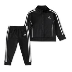 Adidas Baby Girl Tracksuit, Jacket/Joggers, 2-Piece Set 24 Mths Color-Black Black Winter Sports Sets, Black Sportswear Sets For Winter, Adidas Sporty Playwear Sets, Adidas Black Long Sleeve Set, Adidas Black Sports Sets, Pink Tracksuit, Toddler Adidas, Adidas Set, Adidas Baby