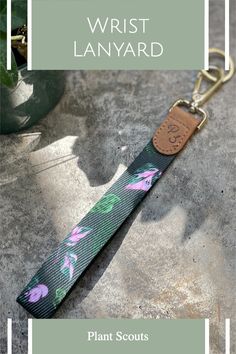 Botanical patterned lanyards for plant lover style. This is an unique gift for Christmas, Birthday, Valentine's Day, Plant Moms and Plant Dads. Trendy Adjustable Lanyards As Gifts, Gift Wristlet With Adjustable Strap, Adjustable Green Lanyards As Gifts, Adjustable Green Rectangular Wristlet, Green Adjustable Rectangular Wristlet, Plant Enamel Pin, Lover Style, Wrist Lanyard, Plant Lover Gift