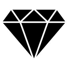 a black and white diamond on a white background with the words diamonds written below it