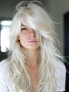 Stunning Platinum Blonde Hair: Short Styles with Lowlights, Ashy Tones, and Natural Shadow Roots Platinum Blonde Hair Short, Platinum Blonde Hair Ideas, Hair Short Styles, Long Hair Trim, Blonde Hair Short, Blonde Transformation, Shadow Roots, Long Platinum Blonde, Rocker Hair