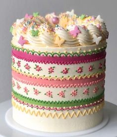 Vintage Cake Decorating, American Cake, Elegant Birthday Cakes, Spring Cake, Couture Cakes, Simple Cake Designs, Baking Stuff, Cake Trends, Bakery Ideas