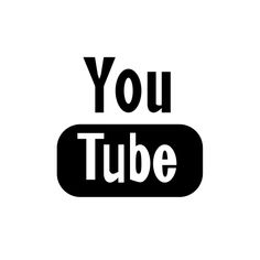 the words you tube are in black and white, with an arrow pointing to it